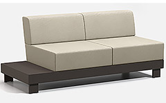 Cosmo Loveseat Sofa + Right Table