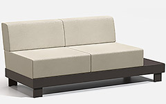 Cosmo Loveseat Sofa + Left Table