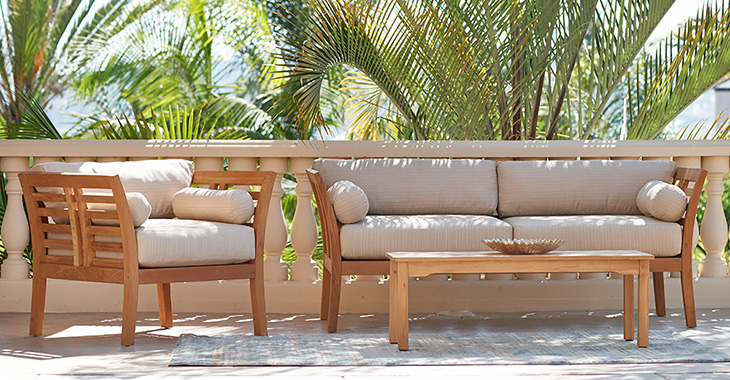 Montmarte Contemporary Teak Outdoor Sofas